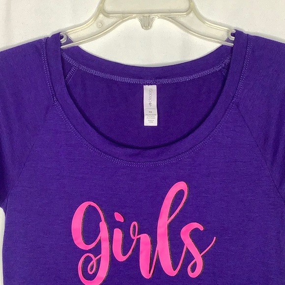 Girls Just Wanna Run Activewear T-Shirt Size XS - Picture 6 of 12